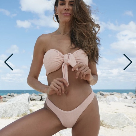 NWT Acqua Deluxe Bandeau 3-way Bikini Set Seafoam - Picture 2 of 13